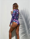 Serena - Eco-friendly surfsuit Tropical Purple