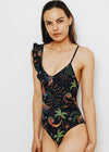 PRE - ORDER - Moonlight Tropics Ruffle Full Swimsuit