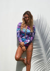 Serena - Eco-friendly surfsuit Tropical Purple