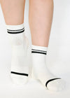Varsity Ankle Grip Sock in White