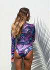 Serena - Eco-friendly surfsuit Tropical Purple