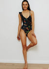 PRE - ORDER - Moonlight Tropics Ruffle Full Swimsuit