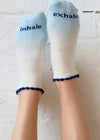 Breath Inhale Exhale Pointe Studio Grip Socks