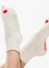Pointe Studio Ivory Love Ankle Grip Socks