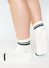Varsity Ankle Grip Sock in White