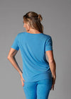 Everyday V-Neck T in Ocean blue