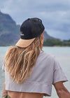 The Ivy Brim Cork Baseball Cap - Black