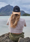 The Ivy Brim Cork Baseball Cap - Black