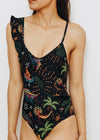 PRE - ORDER - Moonlight Tropics Ruffle Full Swimsuit