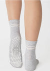 PRE-ORDER - Pointe Studio Varsity Grip Ankle in Heather Grey