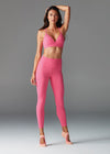 Hot Pink high waisted 7/8 length tights