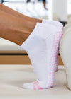 Cheeky Winx Ankle Grip Socks in Purple, Pink, Navy, Green & Black with White Stripes and White with Pink Stripes