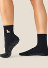 PRE-ORDER Pilates Pets Corgi in Black Grip Socks