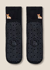 PRE-ORDER Pilates Pets Corgi in Black Grip Socks