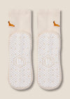 PRE-ORDER Pilates Pets Pug in Oat colour Grip Socks