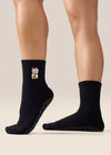 Fortune Kitty Crewe Grip Socks from Move Active