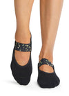 Ebony Flourish Lola Grip Socks