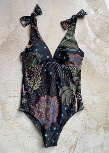  Jaguar Jaunt shoulder tie one piece swimsuit