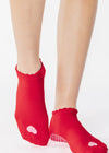Pointe Studio Red Love Full Foot Grip Socks