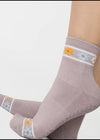 Pointe Studio Flower Crown Ankle Grip Sock