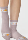 Pointe Studio Flower Crown Ankle Grip Sock