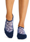 Navy Tropic Toile Maddie Grip Socks