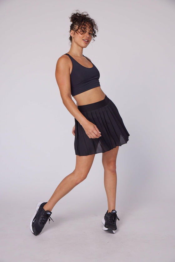 Black Pleated Tennis Skirt