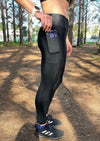 Black full length leggings with pockets