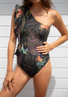 Zodiac One Shoulder Frill Swimsuit