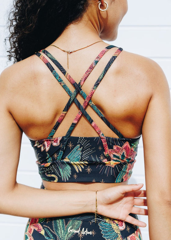 Tropical Vibes Longline Medium Impact Bra Top