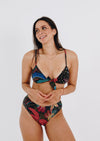 Bikini Tapisserie Tropicale taille haute