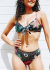 Bikini Tapisserie Tropicale taille haute