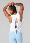 White Tie Back Tank